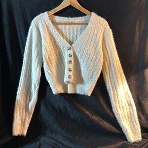 Urban Outfitters Cream Button-Up Cardigan